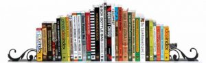 Row of books.