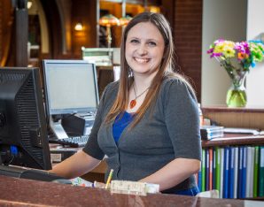 A picture of a librarian.