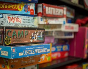 A picture of board games.