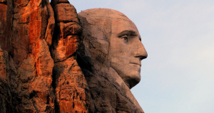 Washington's head only from Mount Rushmore