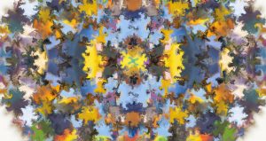 Fuzzy picture of puzzle pieces