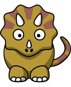 Drawing of a Triceratops Dinosaur