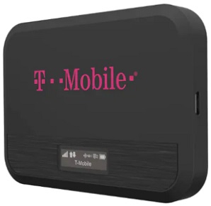 A black box looking thing that says T-Mobile in bright pink on the outside
