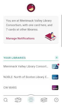 Screencap of Libby App MVLC Library Top of the Settings Page