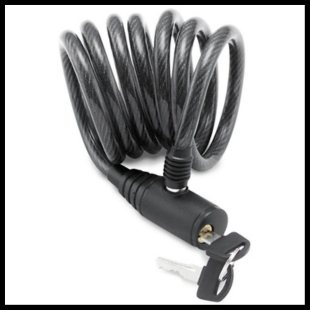 Black cable bike lock