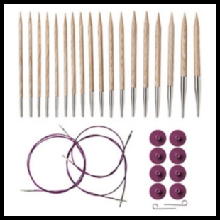 Various sizes of knitting needles