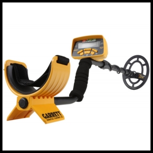 Yellow and black metal detector