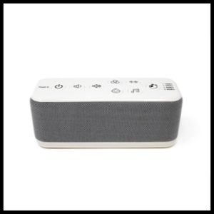 Square grey rectangle box with buttons on the white top
