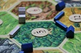 Settlers of catan board and pieces