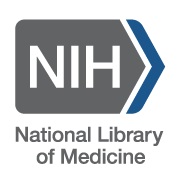 Grey and blue NIH National Library of Medicine logo