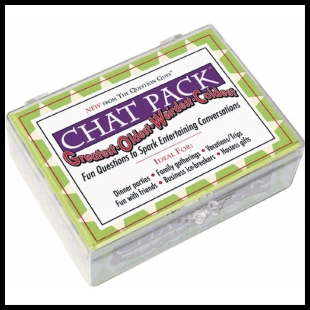 Clear box with the words Chat-Pack Greatest Oldest Weirdest Coldest on the top