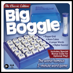Big Boggle game set with the words Big Boggle above it