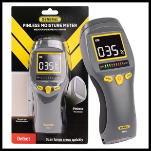 General Pinless Moister Meter with the number 035% on its screen