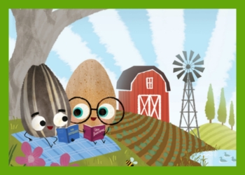 Bad Seed and Good egg reading under a tree