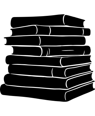 High contrast black and white pile of books