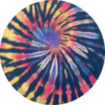 Teen Reverse Tie Dye 315 Blue, pink, and yellow tie dye